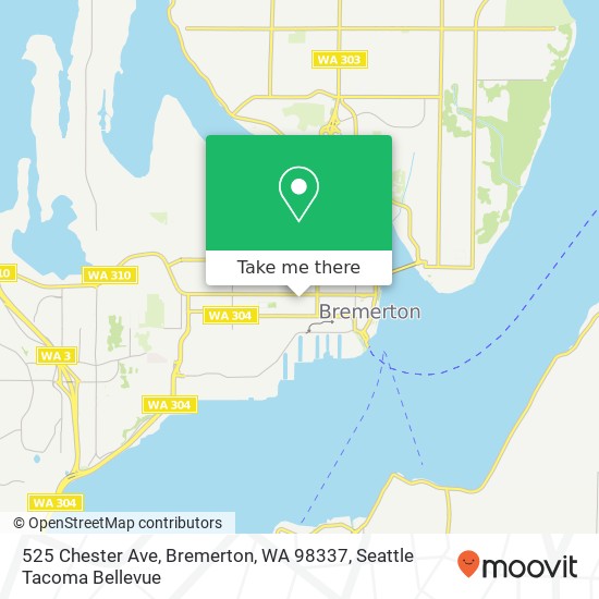 Mapa de 525 Chester Ave, Bremerton, WA 98337