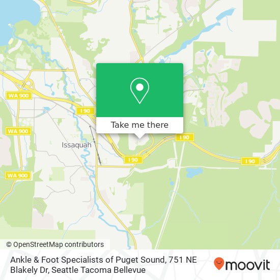 Ankle & Foot Specialists of Puget Sound, 751 NE Blakely Dr map