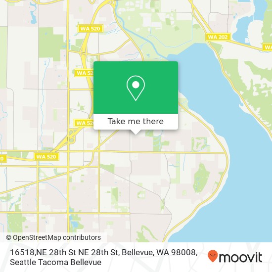 16518,NE 28th St NE 28th St, Bellevue, WA 98008 map