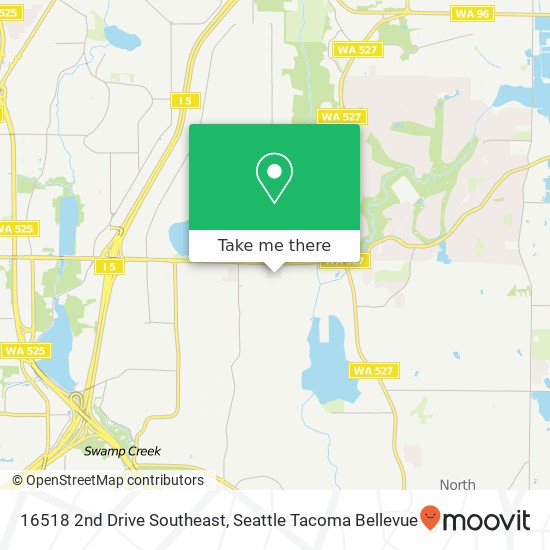 Mapa de 16518 2nd Drive Southeast, 16518 2nd Dr SE, Bothell, WA 98012, USA
