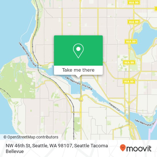 Mapa de NW 46th St, Seattle, WA 98107