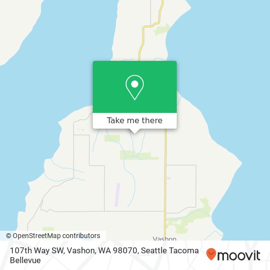 Mapa de 107th Way SW, Vashon, WA 98070