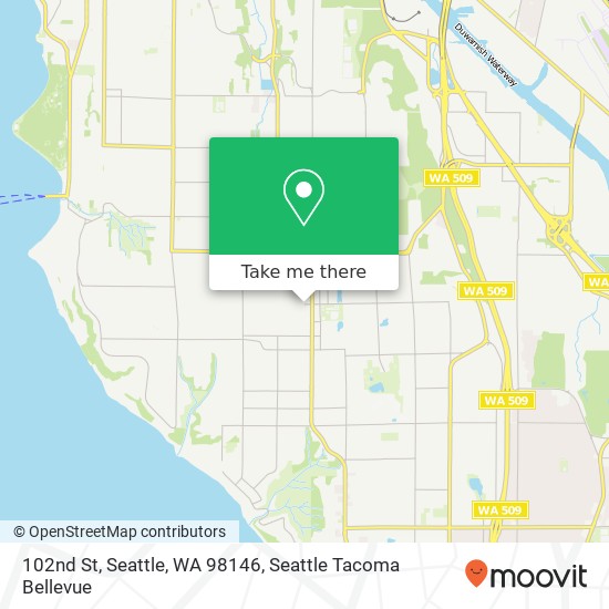 Mapa de 102nd St, Seattle, WA 98146