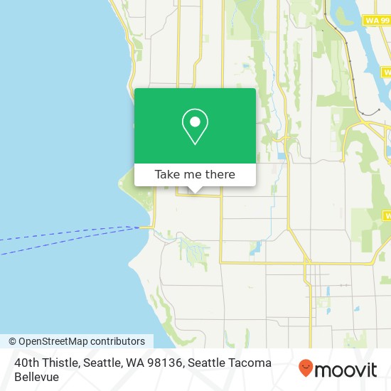 Mapa de 40th Thistle, Seattle, WA 98136