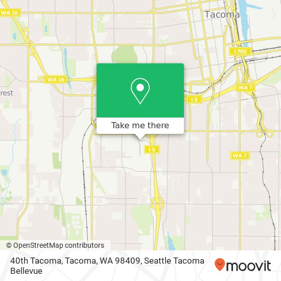 40th Tacoma, Tacoma, WA 98409 map