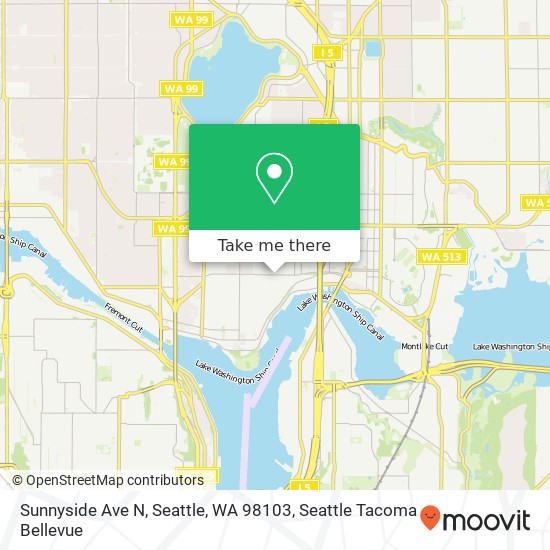 Mapa de Sunnyside Ave N, Seattle, WA 98103