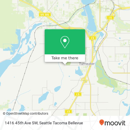 Mapa de 1416 45th Ave SW, Tumwater, WA 98512