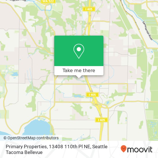 Mapa de Primary Properties, 13408 110th Pl NE