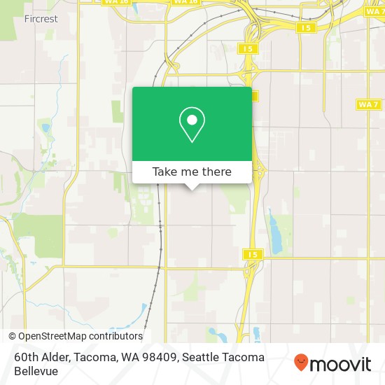 Mapa de 60th Alder, Tacoma, WA 98409