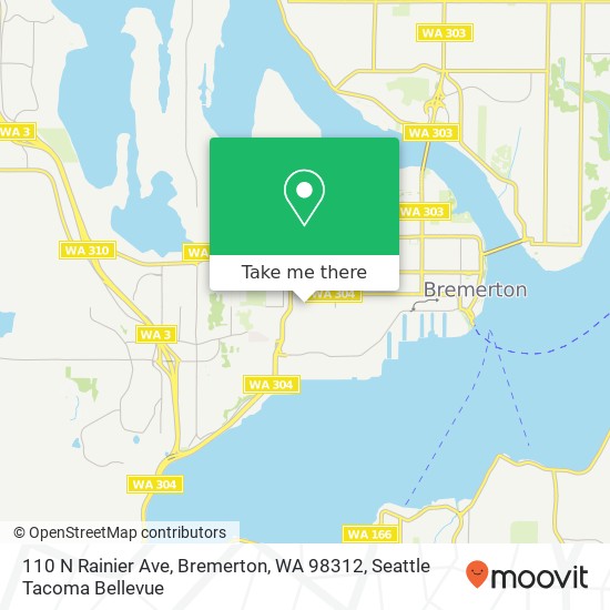 Mapa de 110 N Rainier Ave, Bremerton, WA 98312