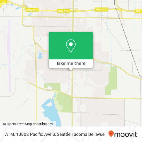 Mapa de ATM, 13802 Pacific Ave S