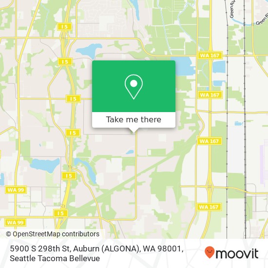 Mapa de 5900 S 298th St, Auburn (ALGONA), WA 98001