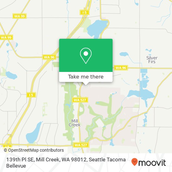 139th Pl SE, Mill Creek, WA 98012 map