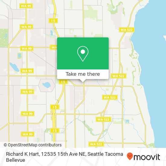 Richard K Hart, 12535 15th Ave NE map
