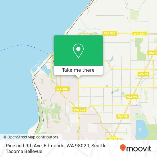 Mapa de Pine and 9th Ave, Edmonds, WA 98020