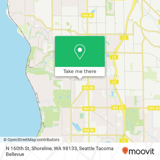 N 160th St, Shoreline, WA 98133 map