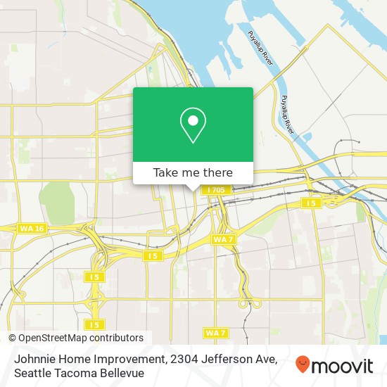 Mapa de Johnnie Home Improvement, 2304 Jefferson Ave