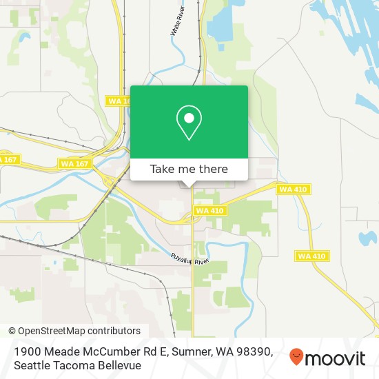 Mapa de 1900 Meade McCumber Rd E, Sumner, WA 98390