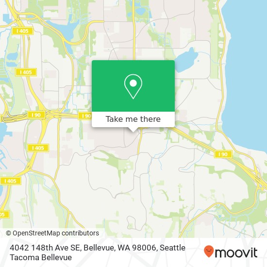 Mapa de 4042 148th Ave SE, Bellevue, WA 98006