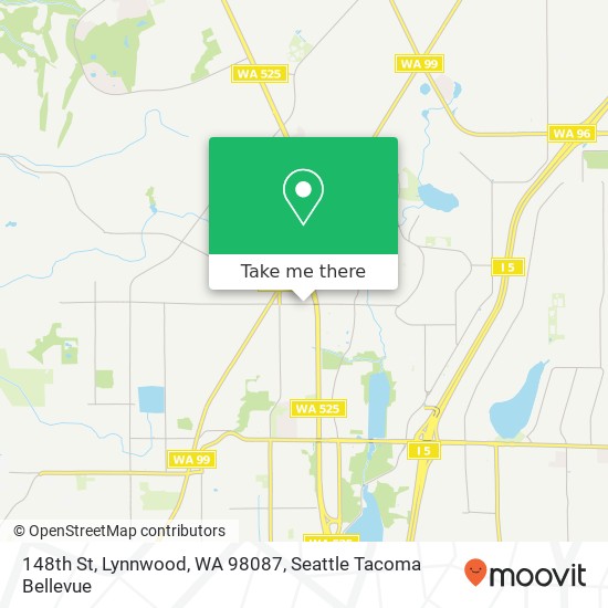 Mapa de 148th St, Lynnwood, WA 98087