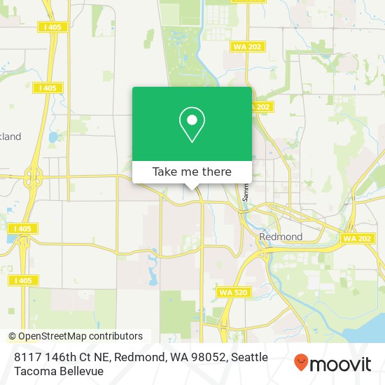 Mapa de 8117 146th Ct NE, Redmond, WA 98052