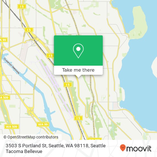 Mapa de 3503 S Portland St, Seattle, WA 98118
