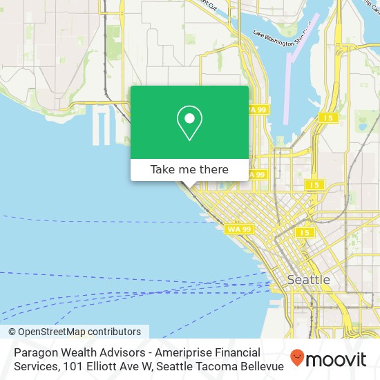 Mapa de Paragon Wealth Advisors - Ameriprise Financial Services, 101 Elliott Ave W