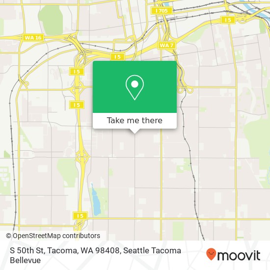 Mapa de S 50th St, Tacoma, WA 98408