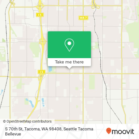 S 70th St, Tacoma, WA 98408 map