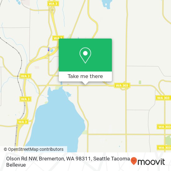 Mapa de Olson Rd NW, Bremerton, WA 98311