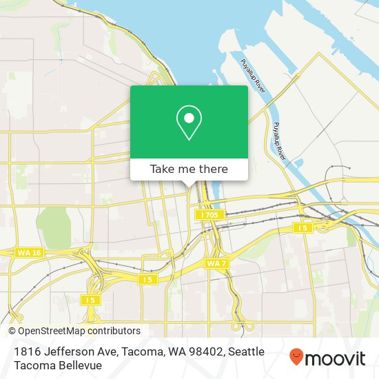 1816 Jefferson Ave, Tacoma, WA 98402 map