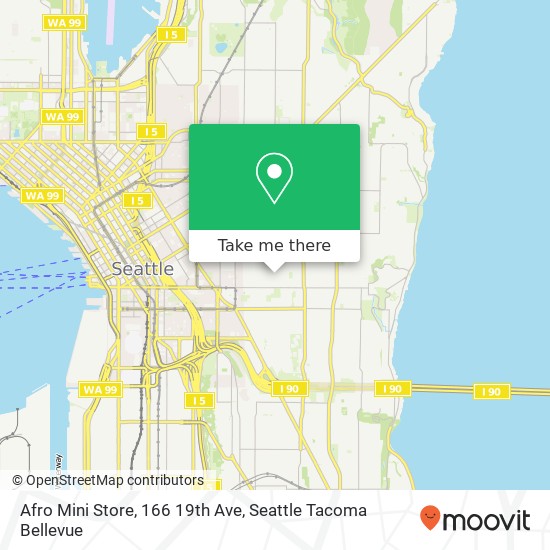 Mapa de Afro Mini Store, 166 19th Ave