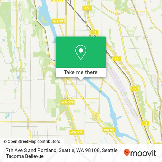 Mapa de 7th Ave S and Portland, Seattle, WA 98108