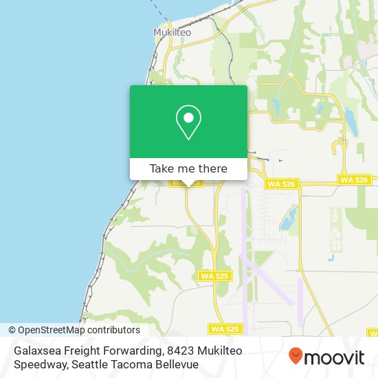 Galaxsea Freight Forwarding, 8423 Mukilteo Speedway map