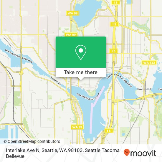 Mapa de Interlake Ave N, Seattle, WA 98103