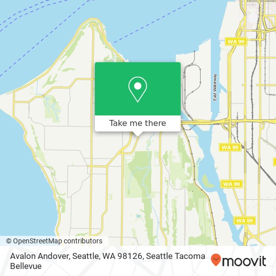 Mapa de Avalon Andover, Seattle, WA 98126