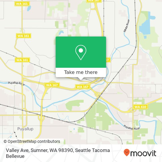 Mapa de Valley Ave, Sumner, WA 98390