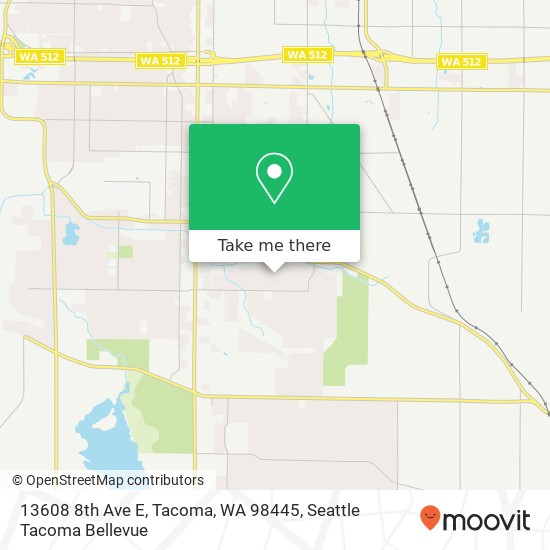 Mapa de 13608 8th Ave E, Tacoma, WA 98445