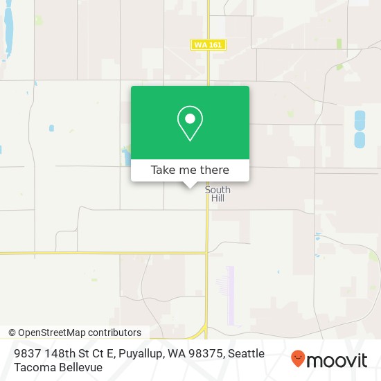 Mapa de 9837 148th St Ct E, Puyallup, WA 98375