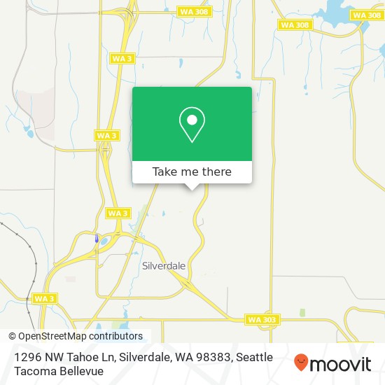 Mapa de 1296 NW Tahoe Ln, Silverdale, WA 98383