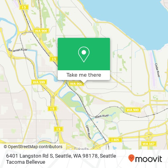 Mapa de 6401 Langston Rd S, Seattle, WA 98178