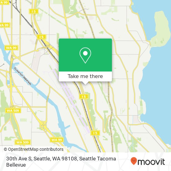 Mapa de 30th Ave S, Seattle, WA 98108