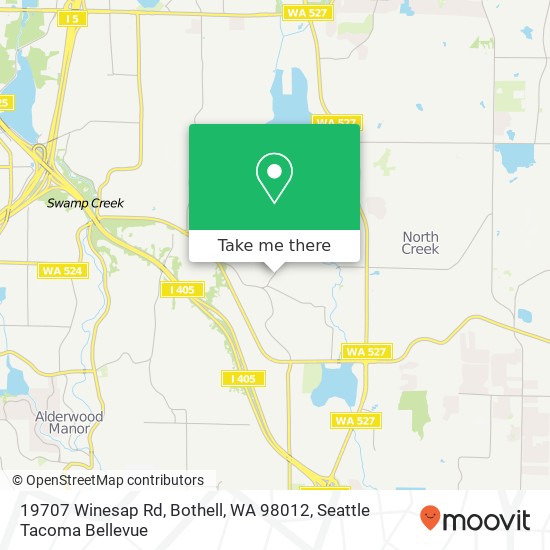 Mapa de 19707 Winesap Rd, Bothell, WA 98012