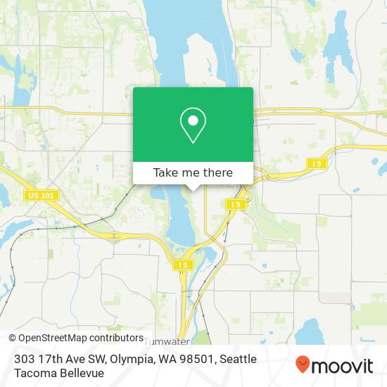 Mapa de 303 17th Ave SW, Olympia, WA 98501