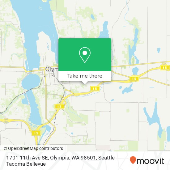 Mapa de 1701 11th Ave SE, Olympia, WA 98501