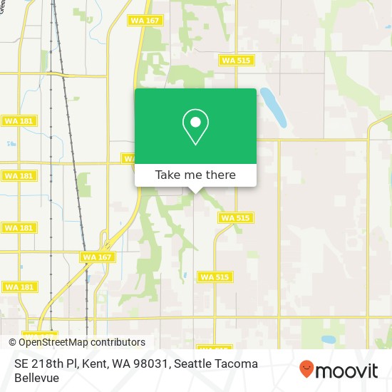 Mapa de SE 218th Pl, Kent, WA 98031