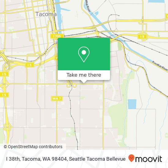 I 38th, Tacoma, WA 98404 map