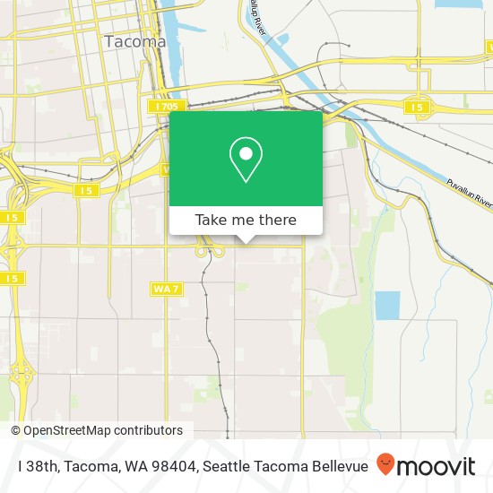 Mapa de I 38th, Tacoma, WA 98404