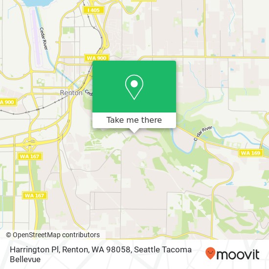 Mapa de Harrington Pl, Renton, WA 98058