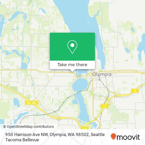 Mapa de 950 Harrison Ave NW, Olympia, WA 98502